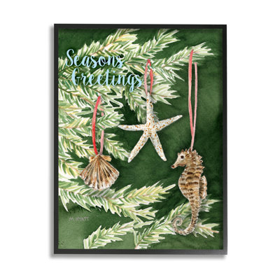 Arbre de Noël nautique « Greetings », impression d’art graphique