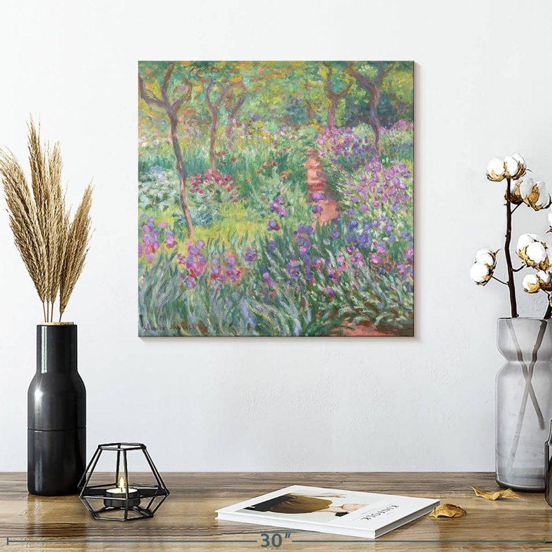 Le jardin de l'iris à Giverny, 1900, H 16 po x l 16 po