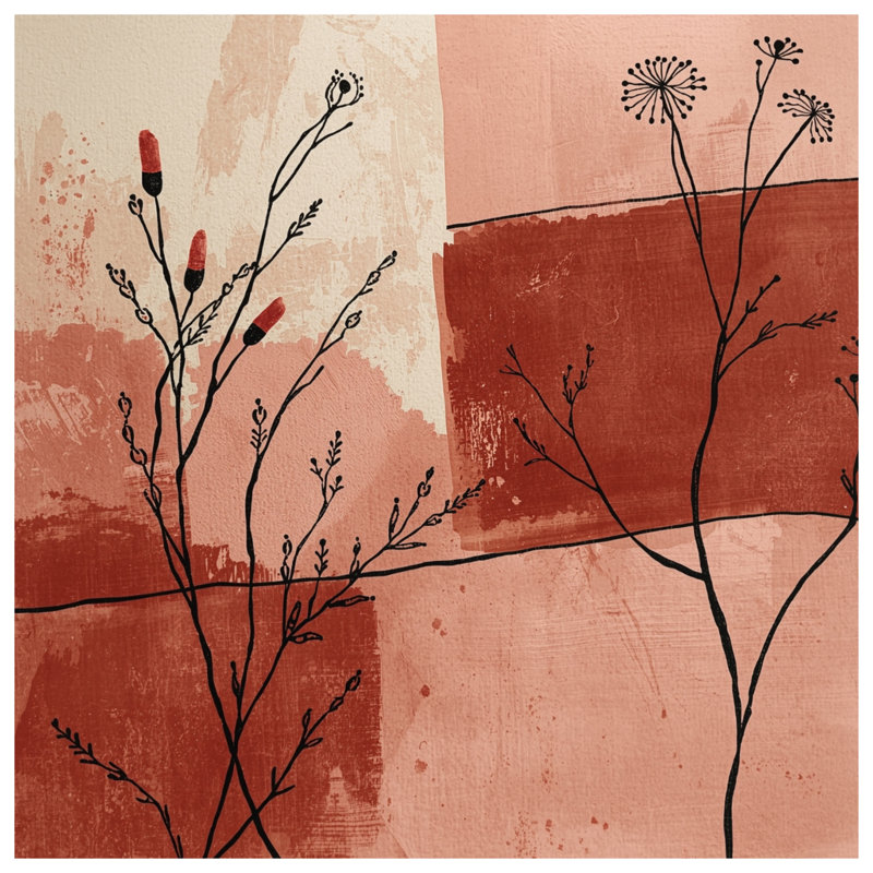 Tapis de bain Abstract Floral Art, L 34 po x L 21 po