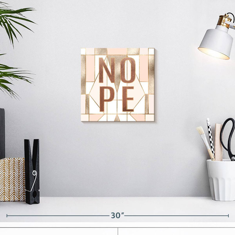Nope Typography, 10" H x 10" W