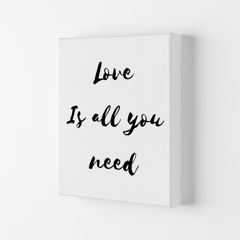 Love Is All You Need - Single Picture Frame Print, No Framed, 42cm H x 30cm W x 1cm D