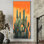 Maricza pastel cactus au lever du soleil II - Cactus, art mural