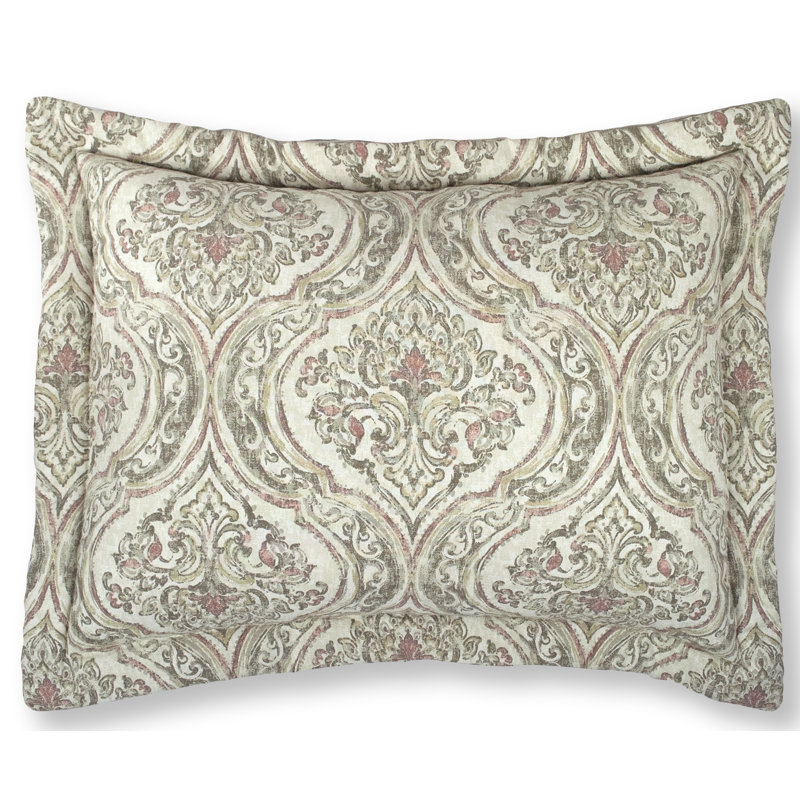Aberdeen Cotton Damask Sham Set, Natural, King