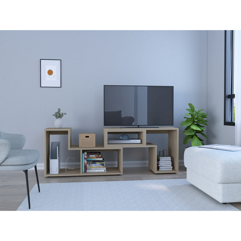 Extendable Tv Stand Houston, Living Room, Light Pine