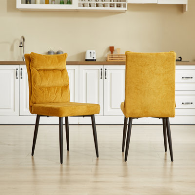 49cm H Upholstered Metal Upholstered Back Accent