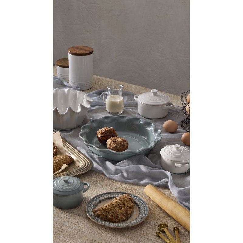 Le Creuset Stonware Mini Round Cocotte, Sea Salt