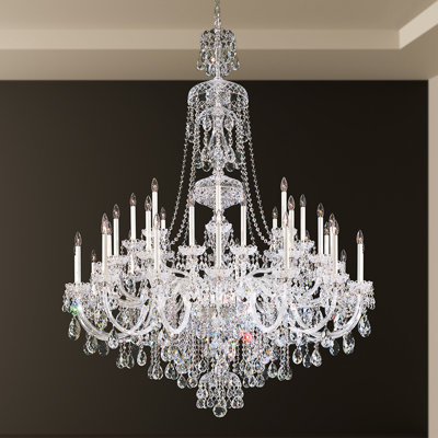Sterling 40 Light 60in x 76in Chandelier in Gold with Clear Heritage Handcut Crystals
