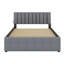 Lit plateforme tapissier avec lit gigogne-147892203