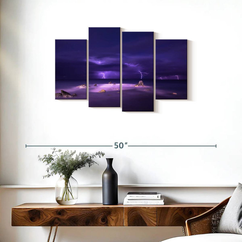 Alvord Purple Beach Lightning, 22" H x 36" W