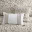 Housse de couette en coton taupe double / grand avec broderie en chenille captivante 100% capitonnée-128745084-128745086