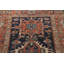Tapis unique en laine noué à la main de style années 1900 de 4 pi 9 po x 5 pi 10 po bleu / rouille / beige