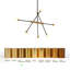 Lustre DEL Neydi 7 lumières noir et or 32,5'' style Sputnik, design unique pour intérieur sec