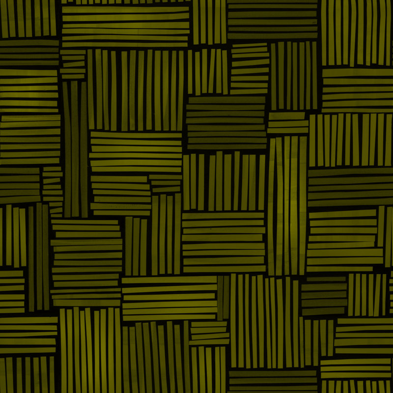 Geometric Wallpaper by Susan Hable, Neon/Black