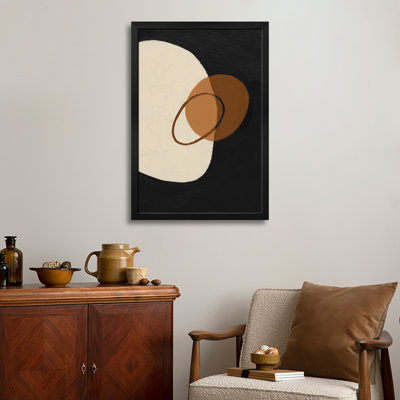 Circulaire abstraite noire - reproduction d'art murale - affiche de galerie