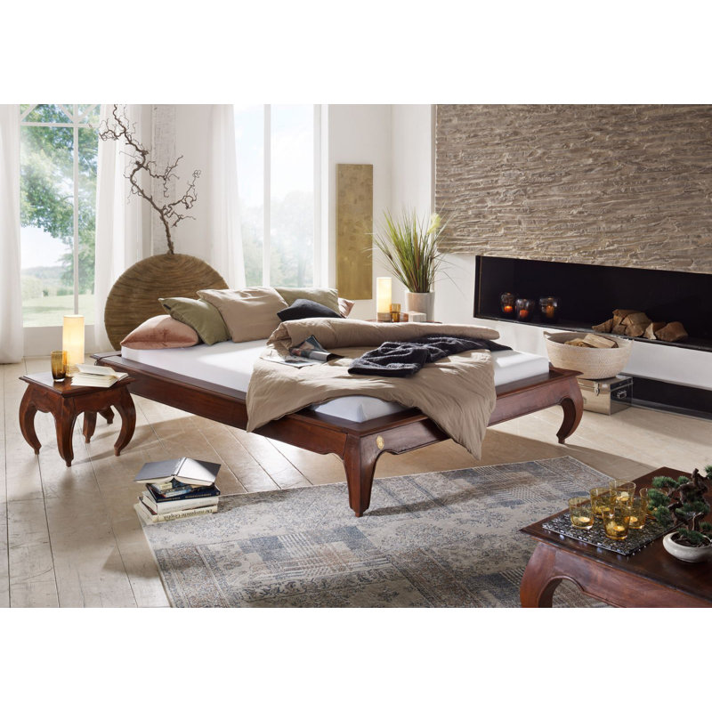 Opium Solid Wood Bed, 200 x 200 cm