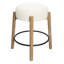 Ensemble de table de comptoir 36 po avec 4 tabourets de comptoir Natalia en tissu ivoire Jaden