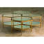 Table hexagonale - feuille d'or - haute