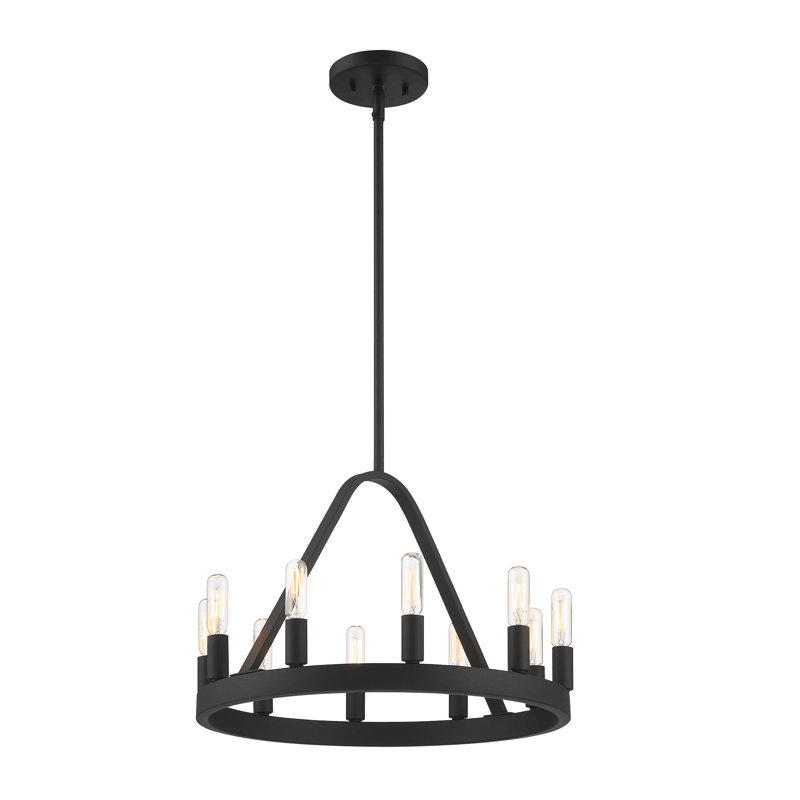 Lustre 10 lumières Scherman, Noir