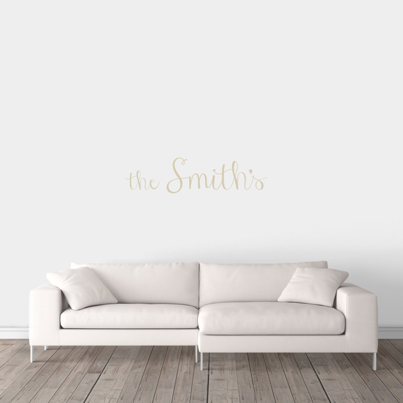 Adhésif décoratif nom de famille, Beige clair, Oui