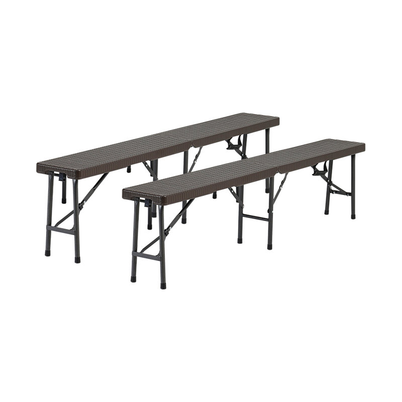 Baiba Metal Outdoor Bench, Black