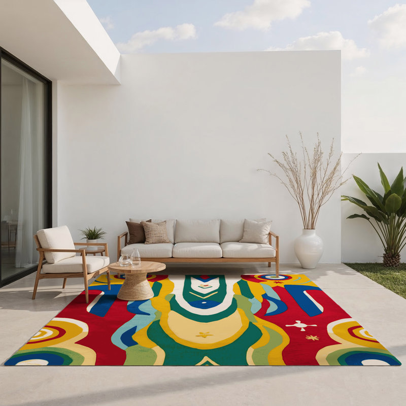 Spirited Jive Indoor And Outdoor Area Rug, Rectangle 5' x 7'