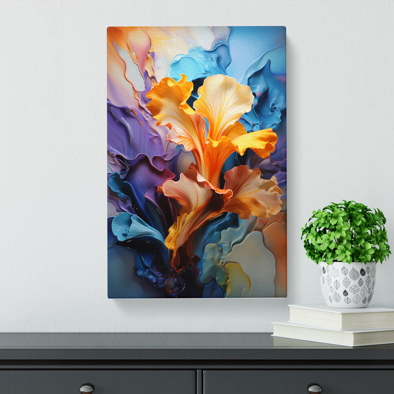 Iris Flower Action - No Frame Print, 60cm H x 40cm W x 3cm D