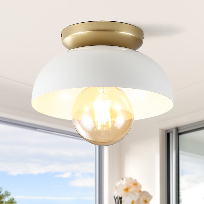 Plafonnier encastré 1 lumière 8 po Zita, Blanc
