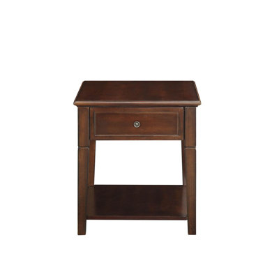 End Table In Walnut With 1 Drawer