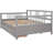 Gray Full Size Daybed With Two Drawers, Made Of Solid Pine Wood Drawers In - For A Comfortable Sleeping Area-18179009