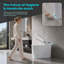 Toilette intelligente avec capteur de pied avec chasse d'eau et couvercle automatique, siège chauffant, lavage à sec et séchage