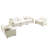 Warm And Cozy Sofa Set With Soft Cushions And Pillows, Home Theater Style Sofa Set Consisting Of A 3-Seater Sofa And Two Single Sofas In Beige Corduroy Fabric-670445531