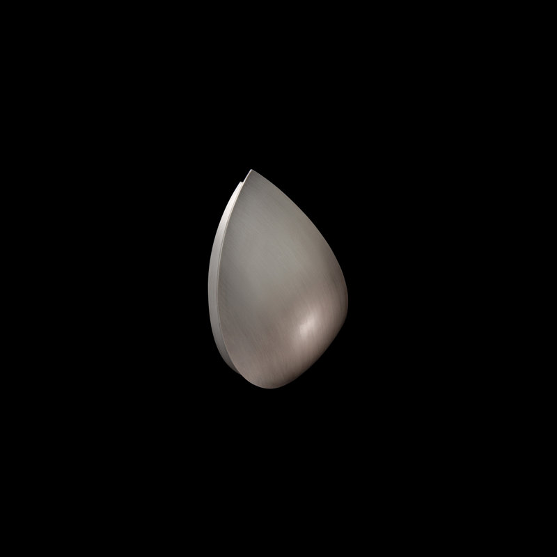 Akena 1 - Light LED Dimmable Half Moon Sconce, Brushed Nickel, 3000K