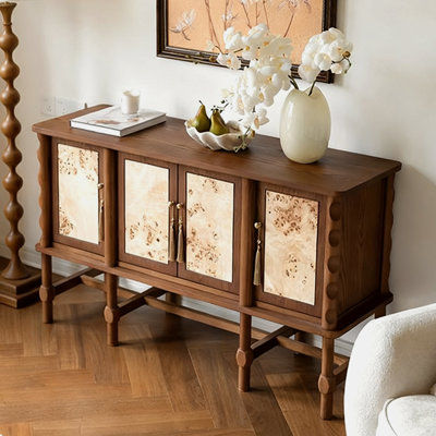 Buffet rétro en bois massif brun