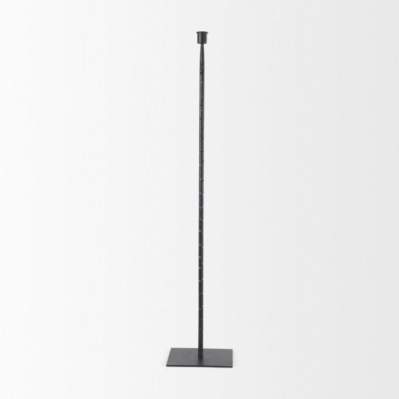 Metal Candlestick, Black, 30'' H x 6'' W x 6'' D