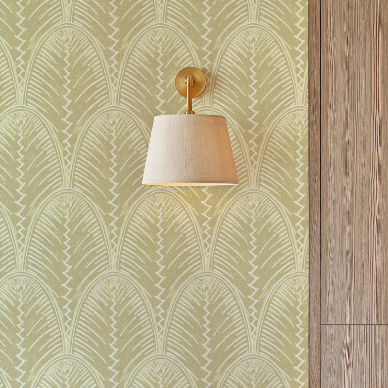 Fountain Fan - Papier peint, Papier de qualité supérieure, Jaune brumeux
