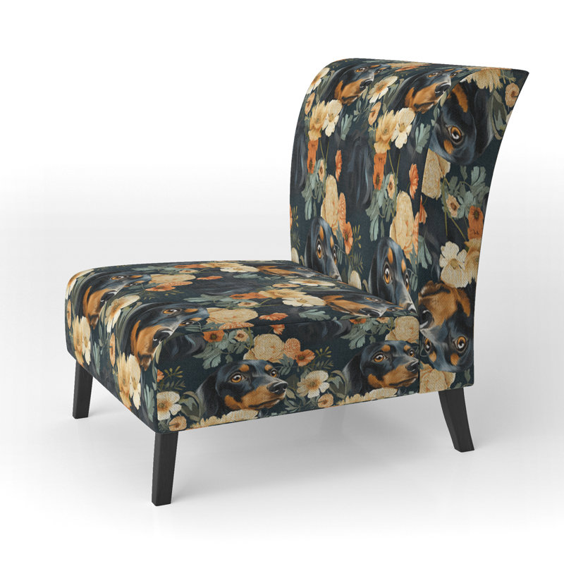 Fauteuil de chambre rembourré Daschund Dog I