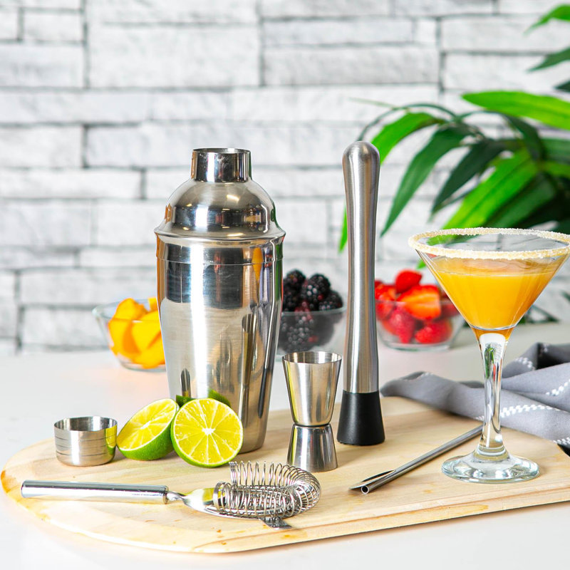 Margarita Cocktail Shaker Set, Silver
