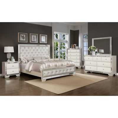 Beaman Upholstered Panel 5 PC Bedroom Set