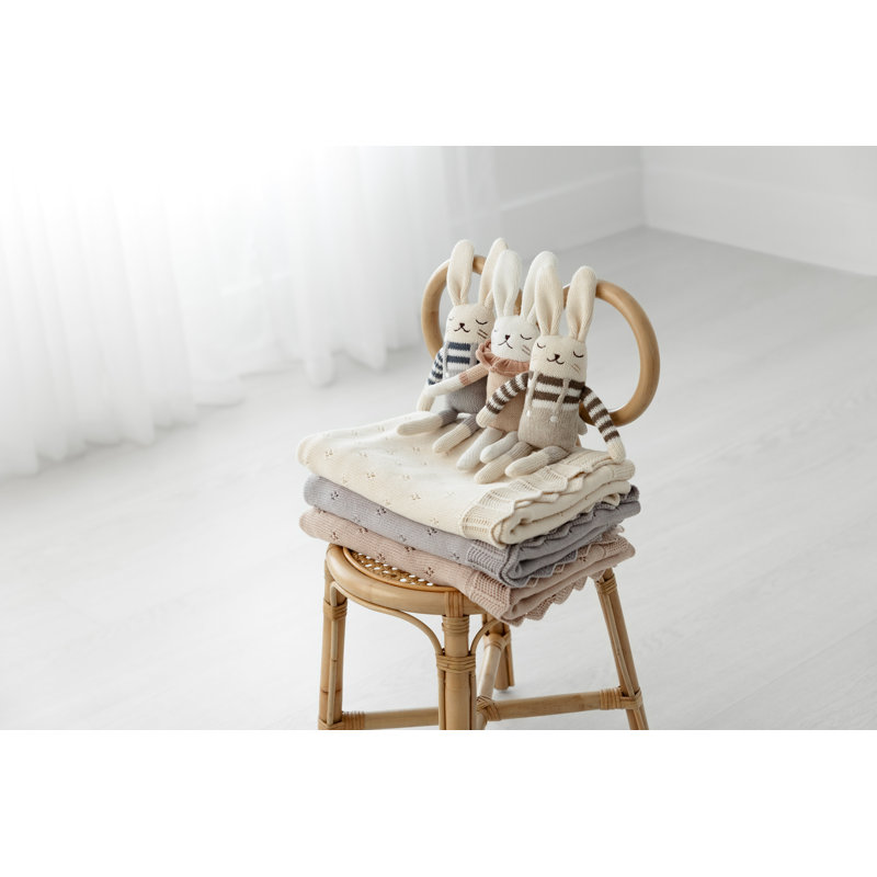 Scalloped Pointelle, Blush Pink Rice