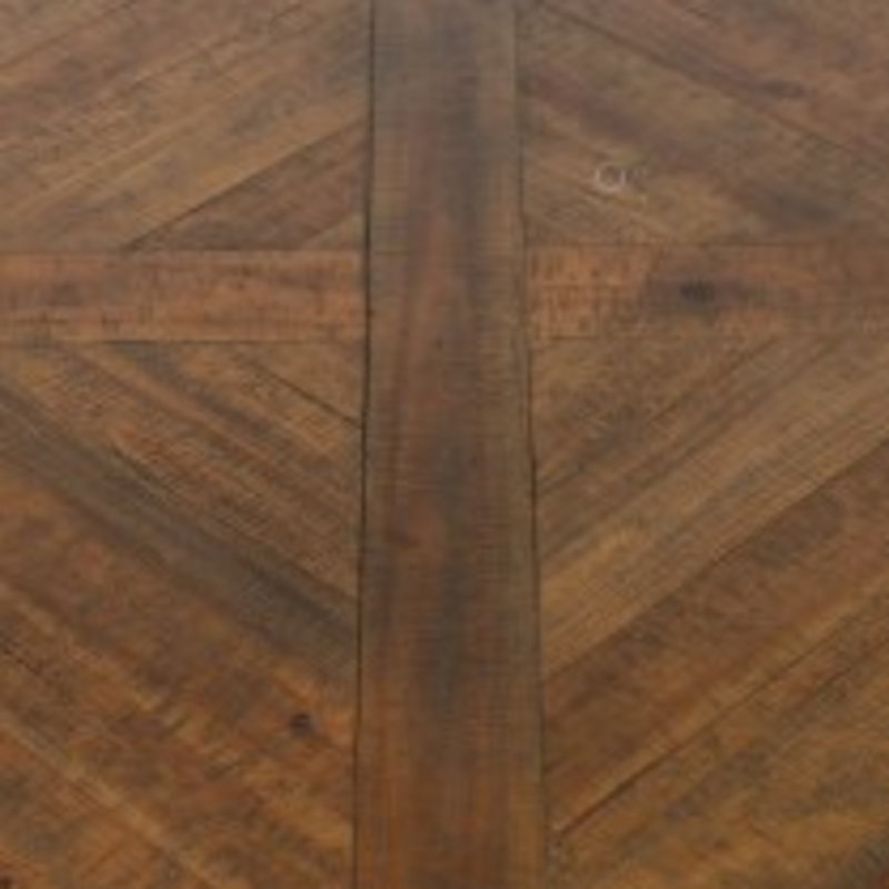 Brown Round End Table