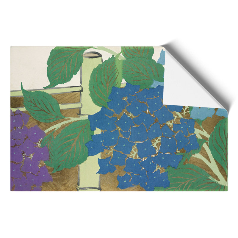 Hydrangeas by Kamisaka Sekka - Frameless Print, 42cm H x 59cm W x 0.1cm D