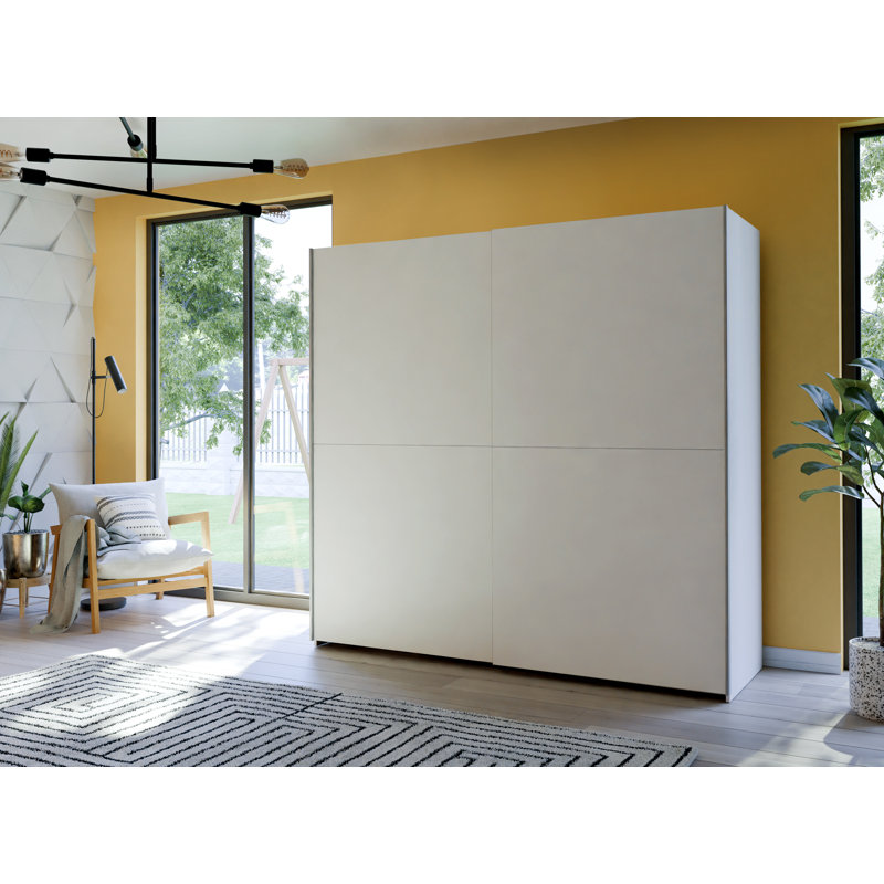 Nakari 2 Door Manufactured Wood Wardrobe, 190 cm H x 200.1 cm W x 61 cm D