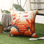 Indoor / Outdoor Animal Print Orange Square Throw Pillow Cover