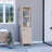 59.3H" Linen Single Door Cabinet, Two Interior Shelves, Two Open Shelves-106770188