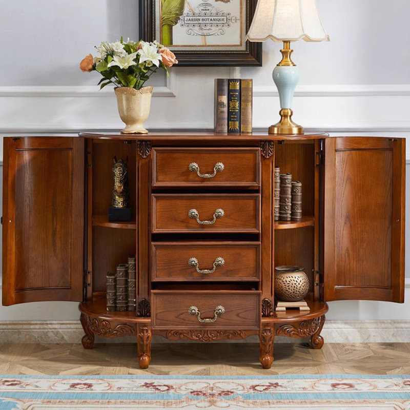 Armoire d'entrée en bois massif American Country, H 35 po x l 31,5 po x P 13,8 po