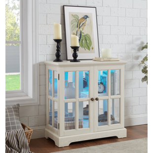 Led Curio Display Cabinet,antique Display Cabinet With Adjustable Shelves,retro Design Quality Showcase With Lattice Doors Elegant Bookcase And Storage Cabinet For Home Decor And Organization Whi