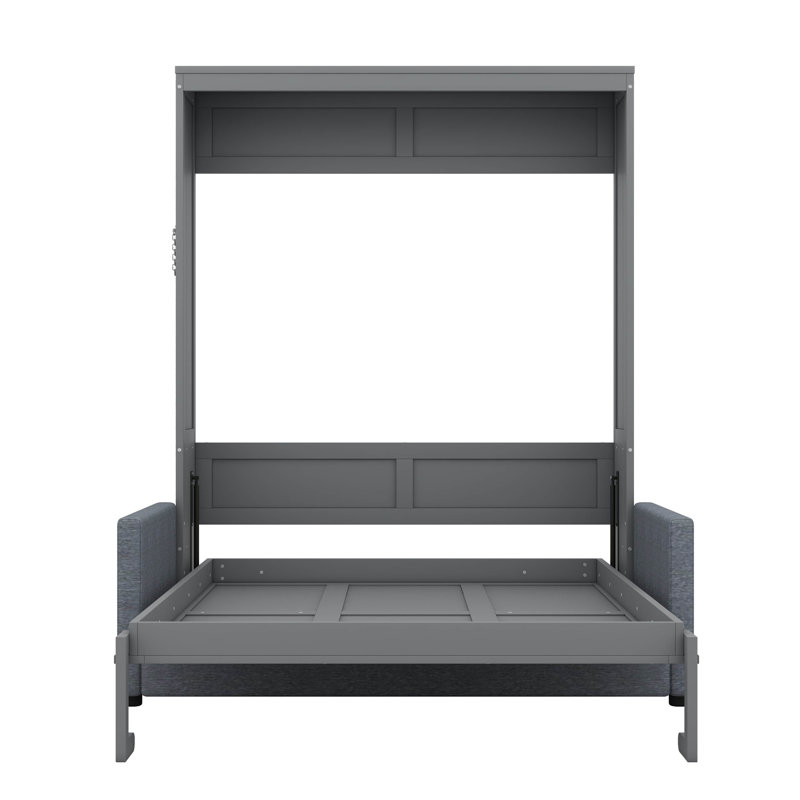 Wall-Mounted Full-Size Murphy Bed With Soft Comfort Cushion