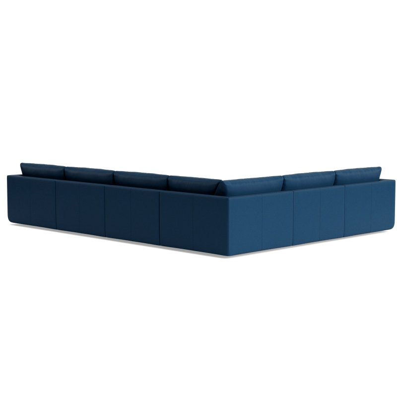 Eva Leather Modular Sectional, Leather - Deep Blue