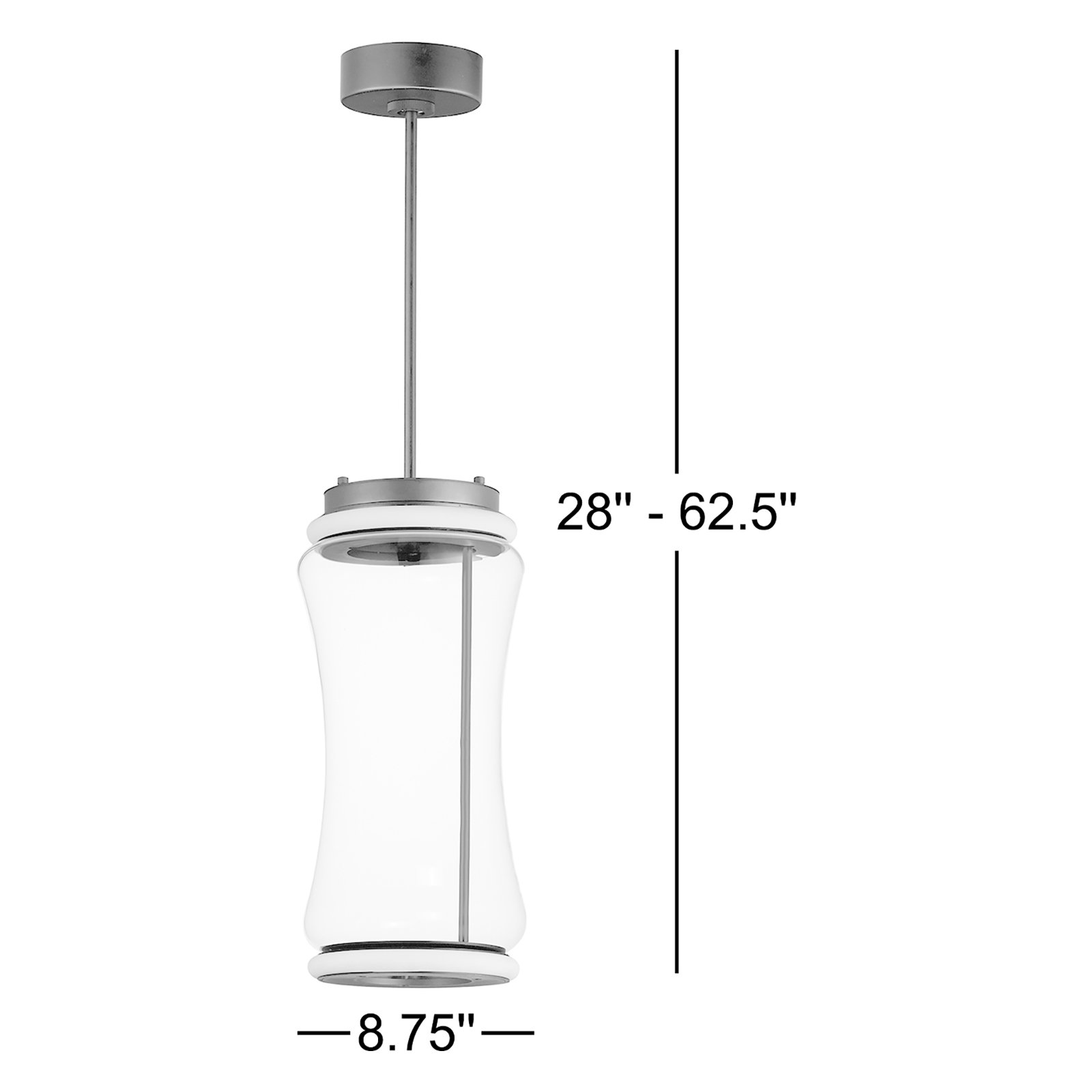 Poinsettia 2 Light Glass Dimmable LED Pendant