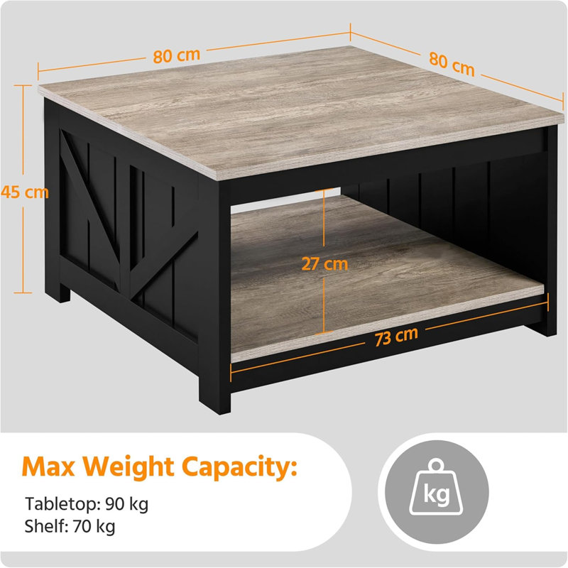 Canizales Coffee Table with Storage, Grey